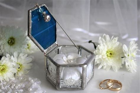 blue wedding ring box